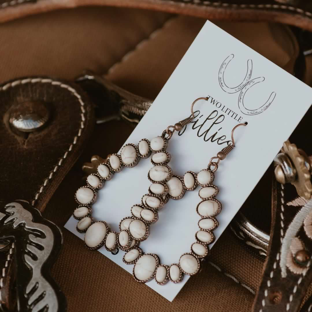 Handcrafted Western Tear Drop Earrings