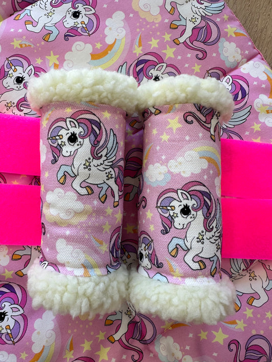 Pink Unicorn Sherpa Paddock Boots