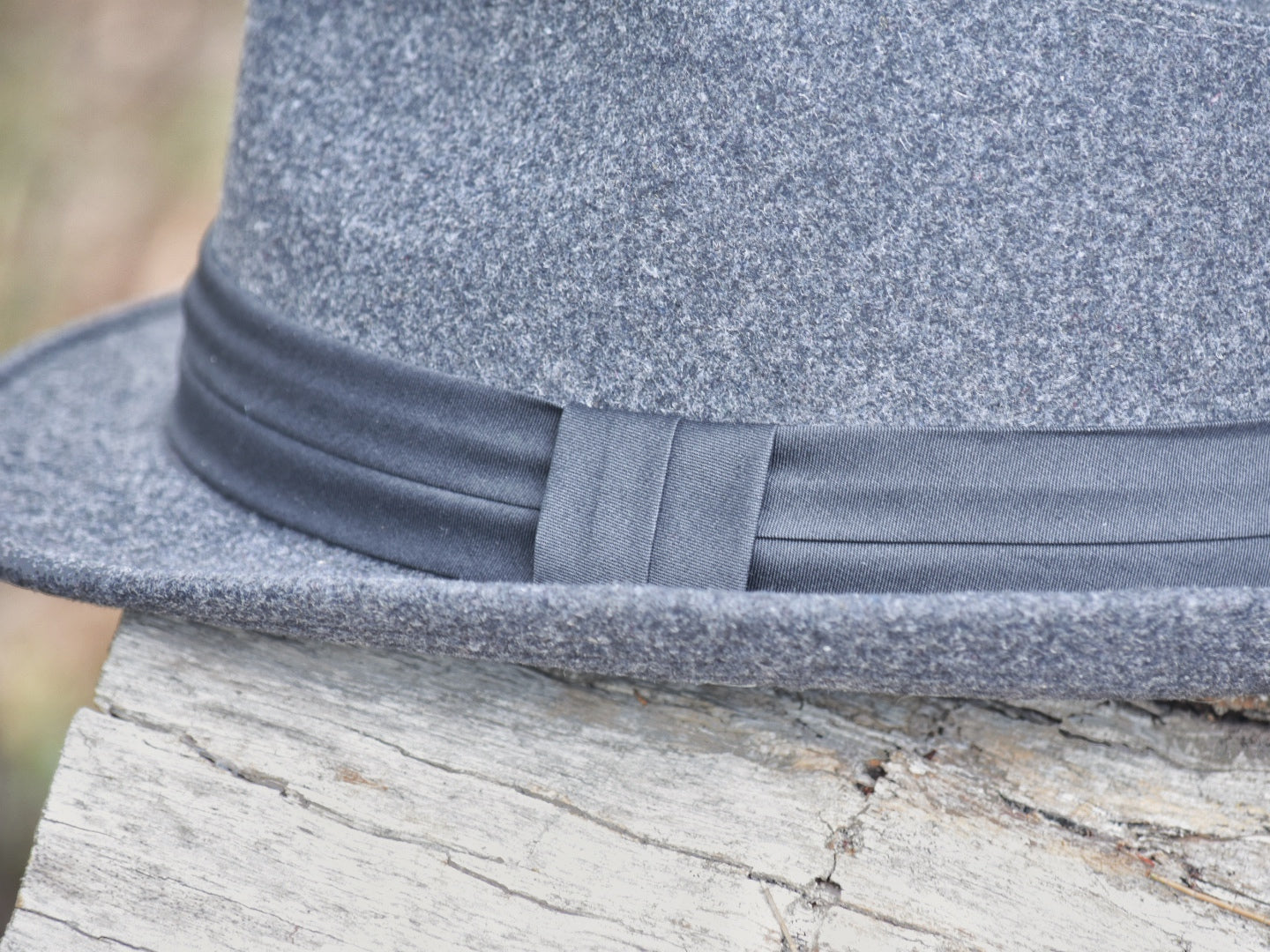 Grey Wool Trilby Hat