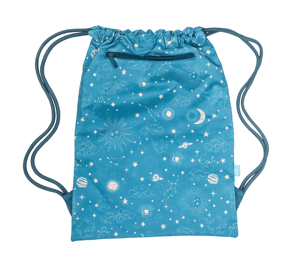 Cosmic Canter Big Drawstring Bags