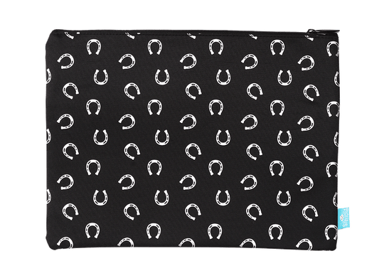 Spencil Black & White Horses A4 Twin Zip Pencil Case