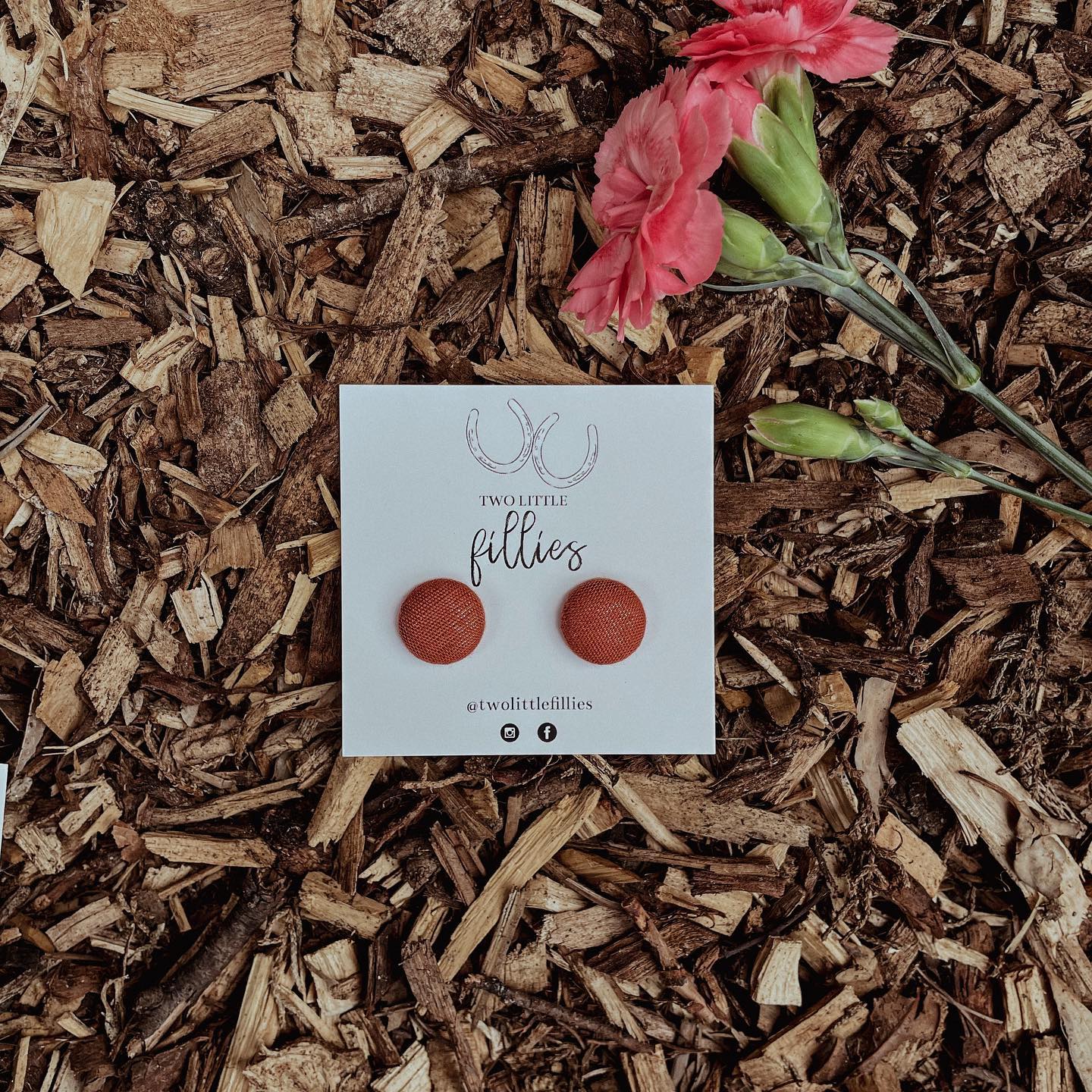 Handcrafted Earth Fabric Studs