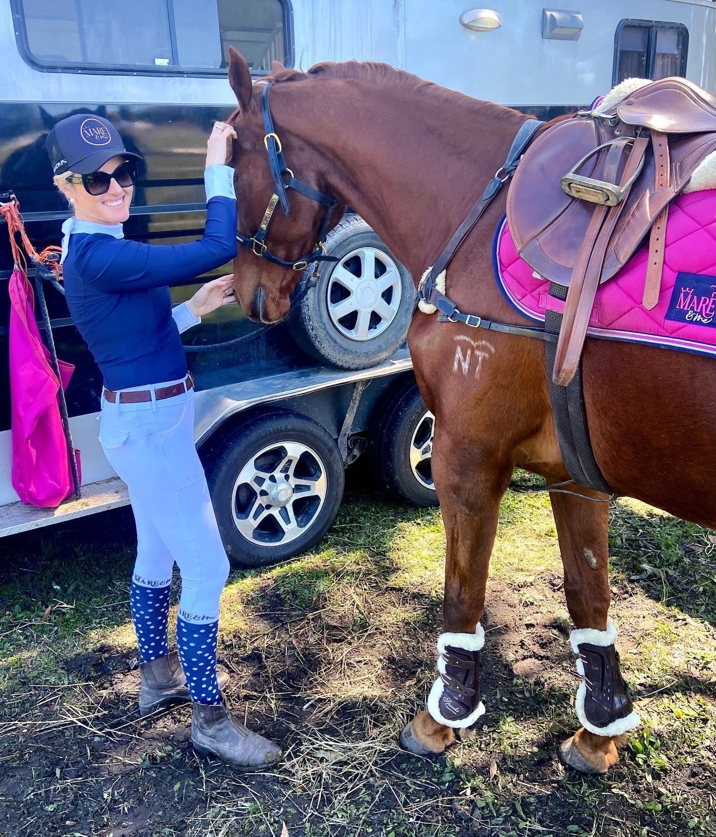 Mare and Me Fed X White Competition Tights