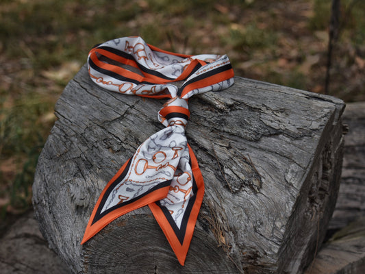 Skinny Equestrian Satin Scarf