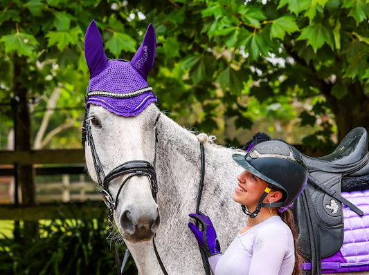Lady Godiva Equestrian Pony Bonnet Lavender Collection