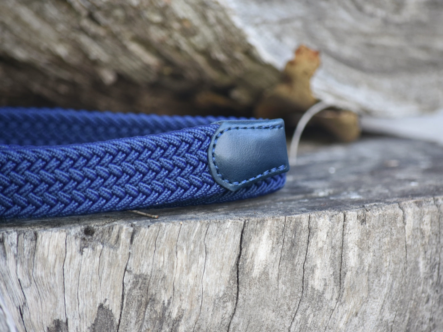 Kids Navy Braided Kids Riding Belt
