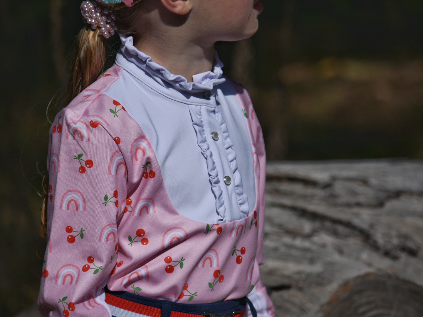 Mare and Me Girls Indie Cherries Riding Shirt