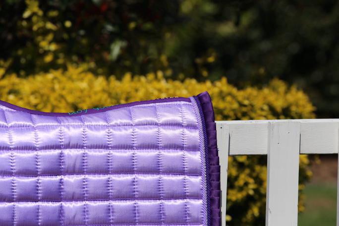 Lady Godiva Equestrian Frilled Pony Dressage Pad Lavender Collection