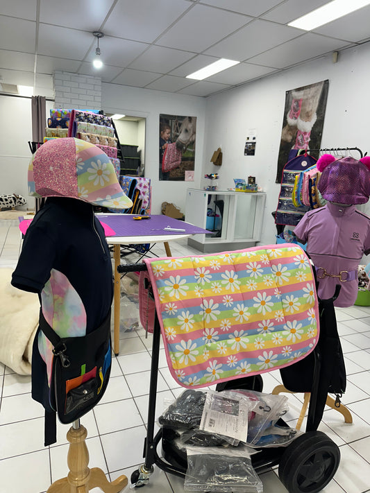 Rainbow Daisies Kids Helmet Cover *limited edition*