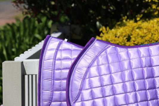 Lady Godiva Equestrian Frilled Pony Dressage Pad Lavender Collection