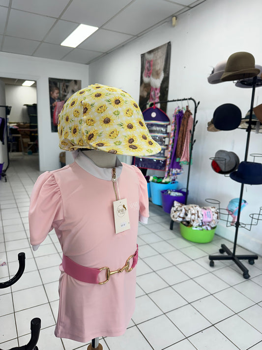 Sunflower Gingham Helmet Cover