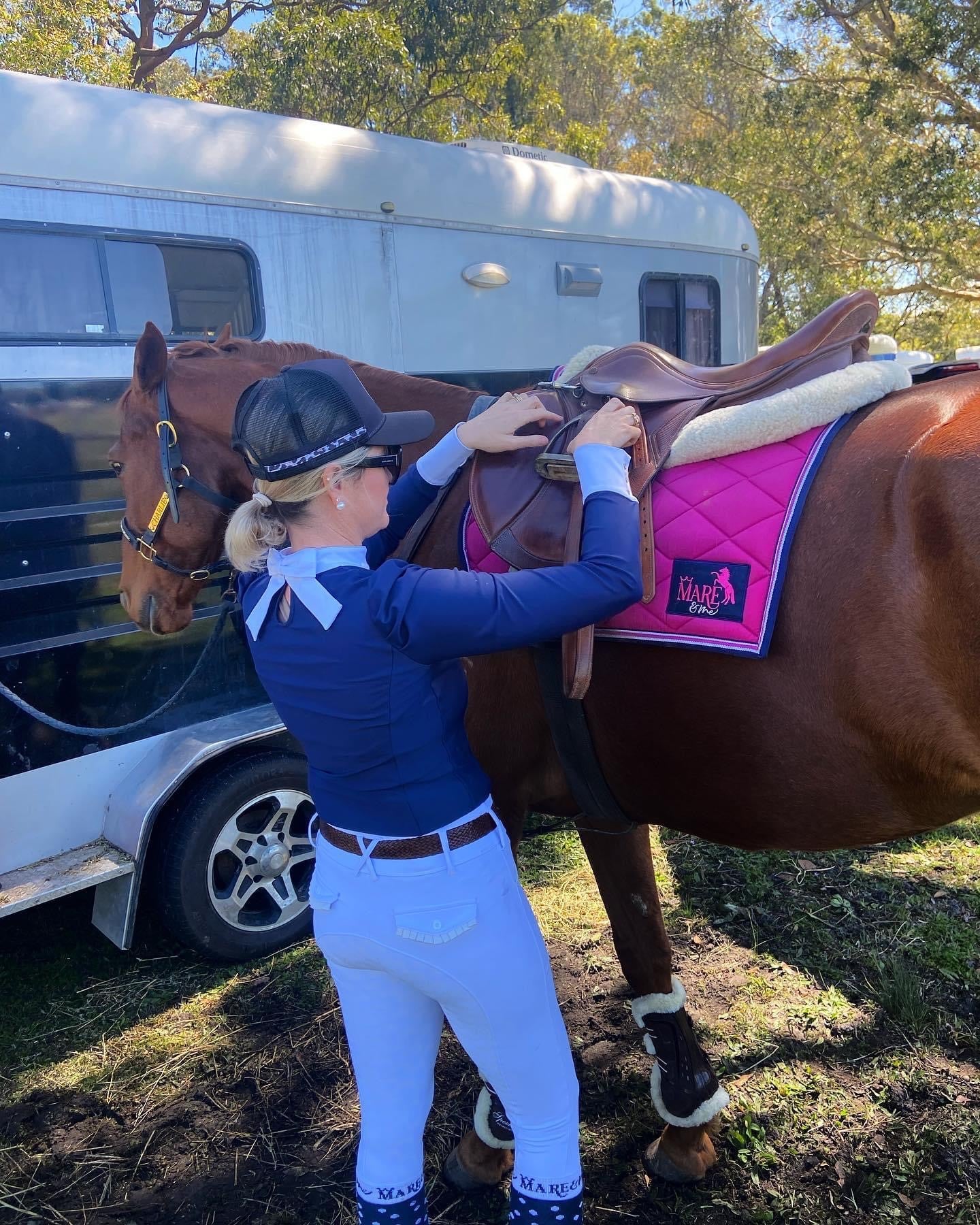Mare and Me Fed X White Competition Tights