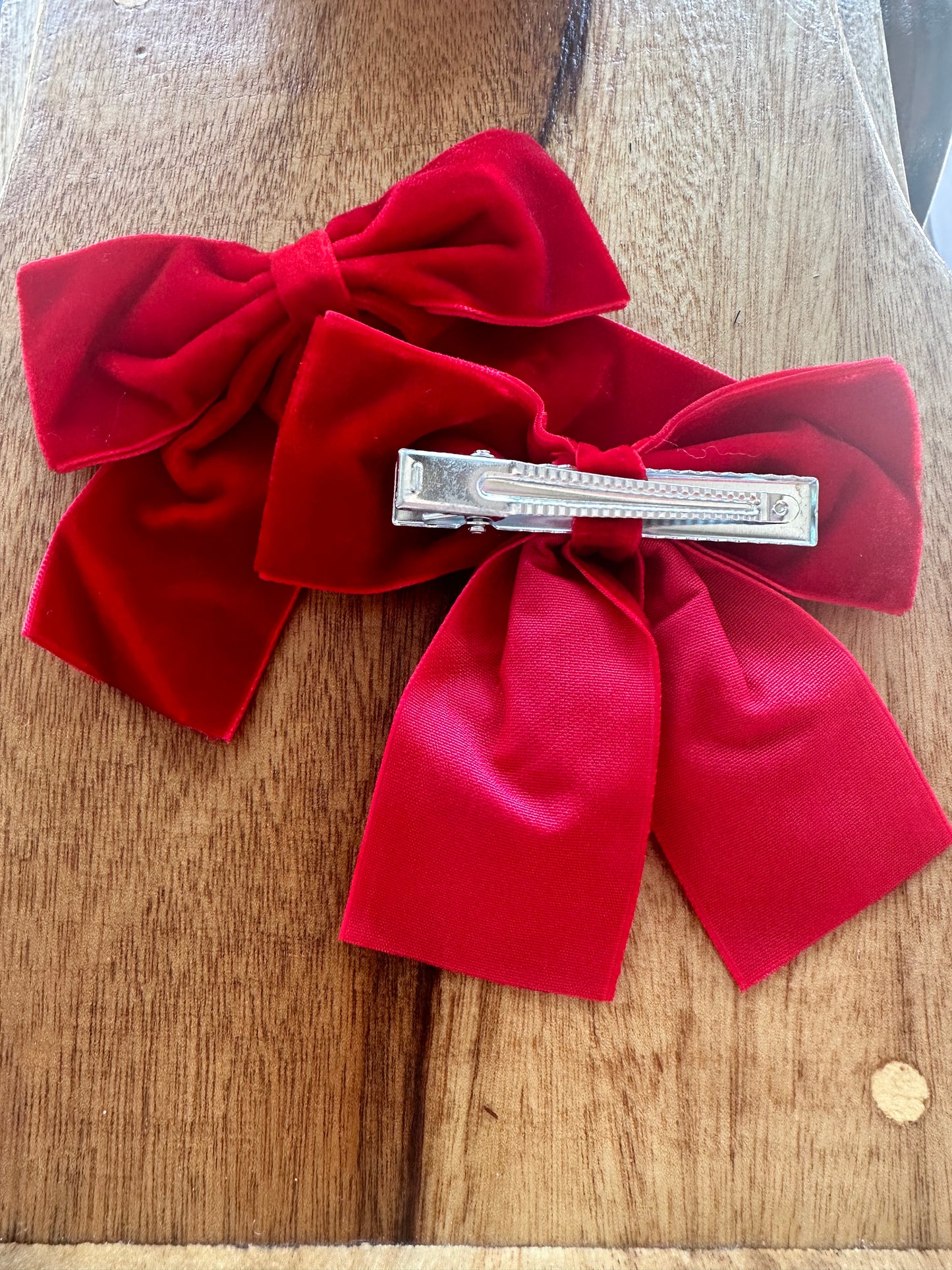 Red Velvet Hair Bows