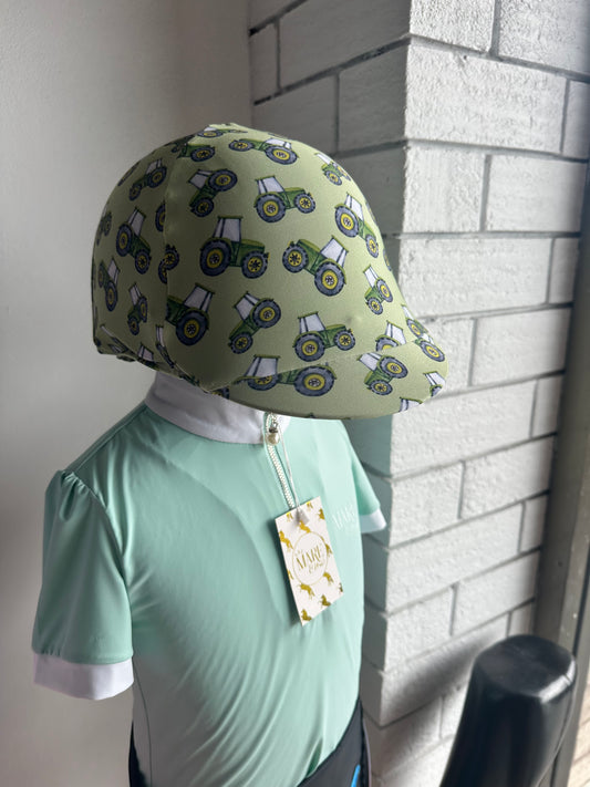 Watercolour Tractors Kids Helmet Cover