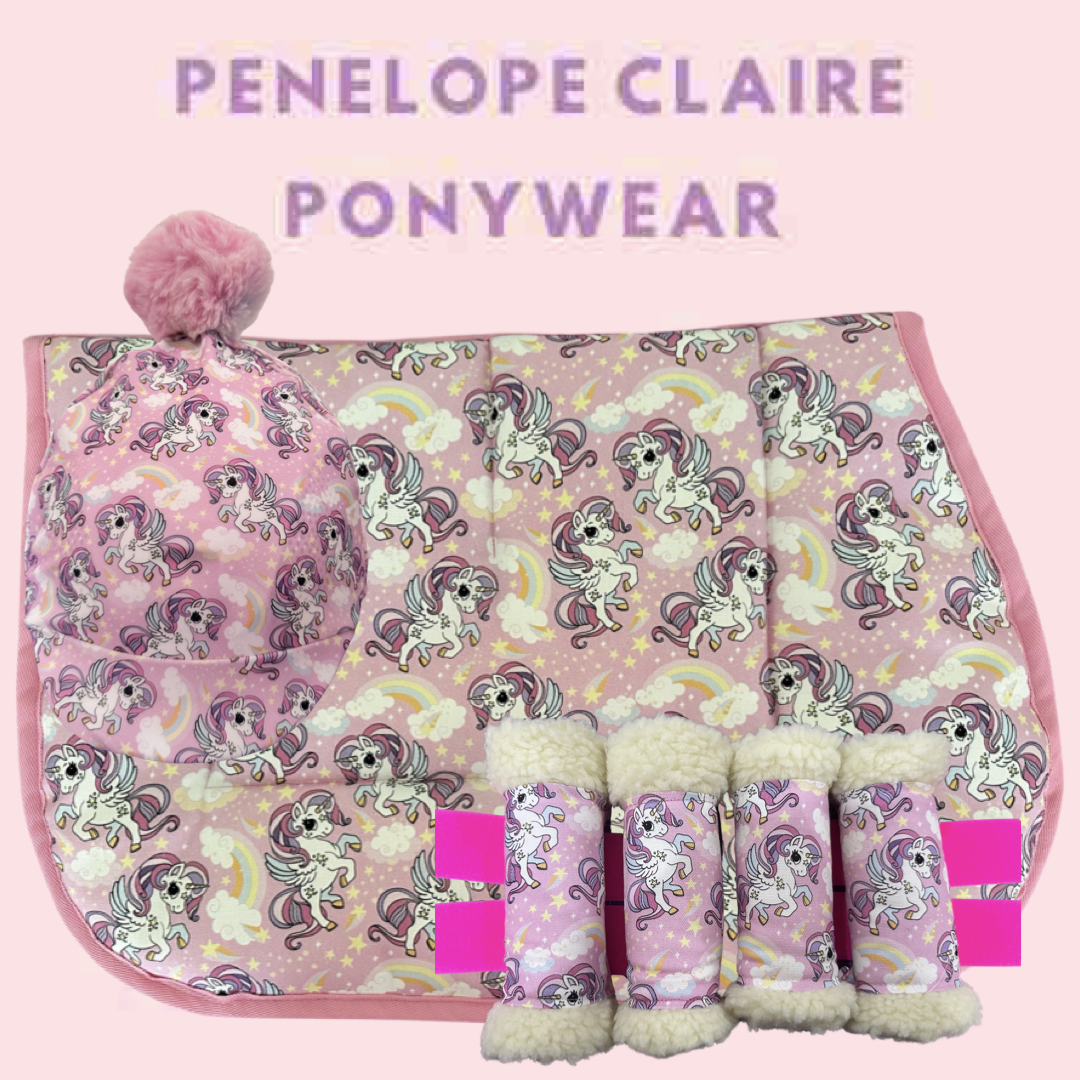 Pink Unicorn Kids Saddle Pad