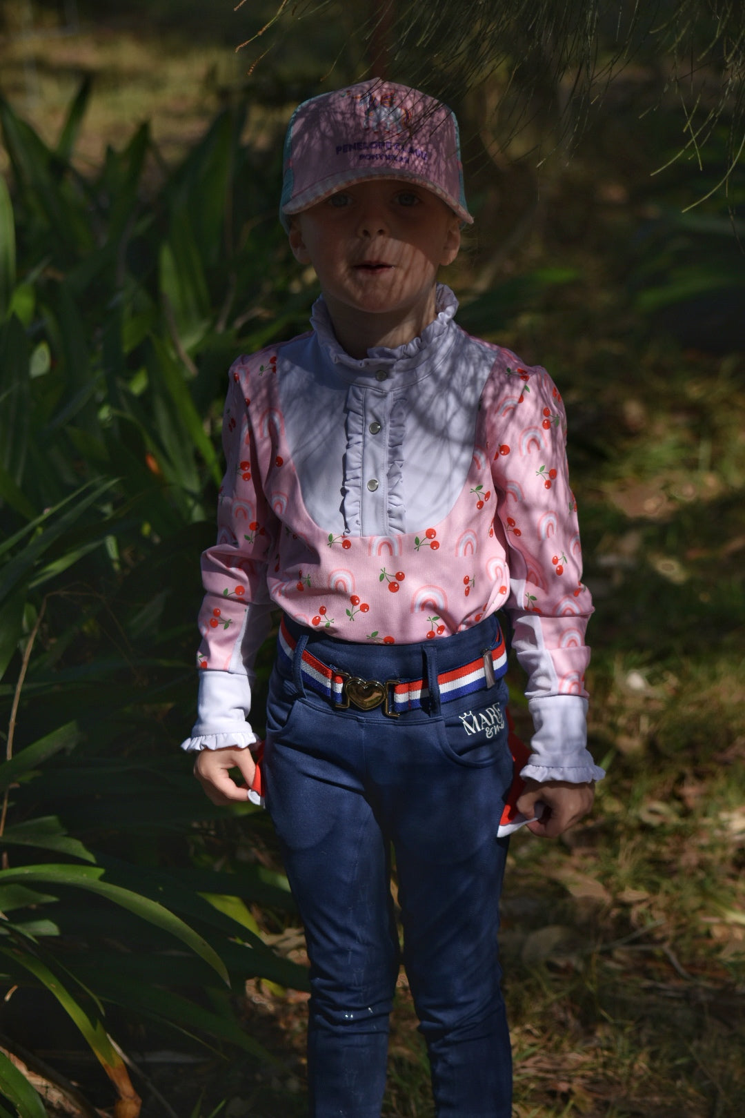 Mare and Me Girls Indie Cherries Riding Shirt