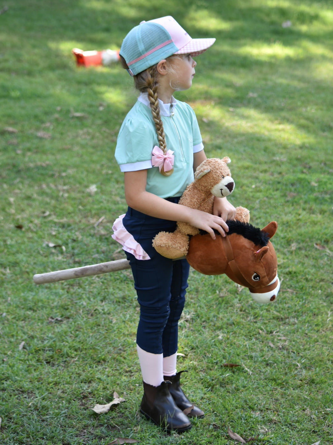 Mare & Me NEW Season Pink Frill Girls Riding Tights
