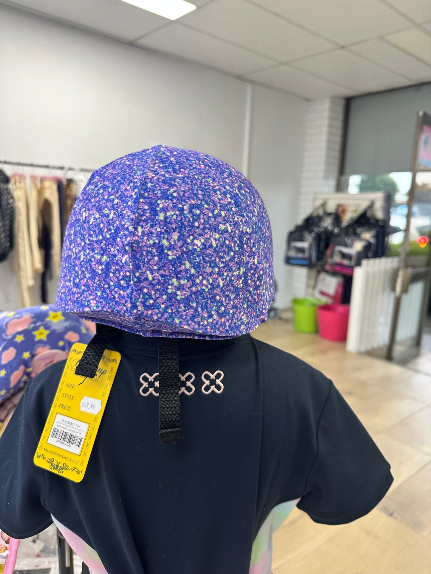 Sparkle Party Kids Helmet Cover - Purple