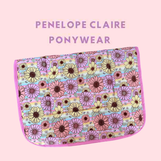 Flower Rainbow Kids Saddle Pad