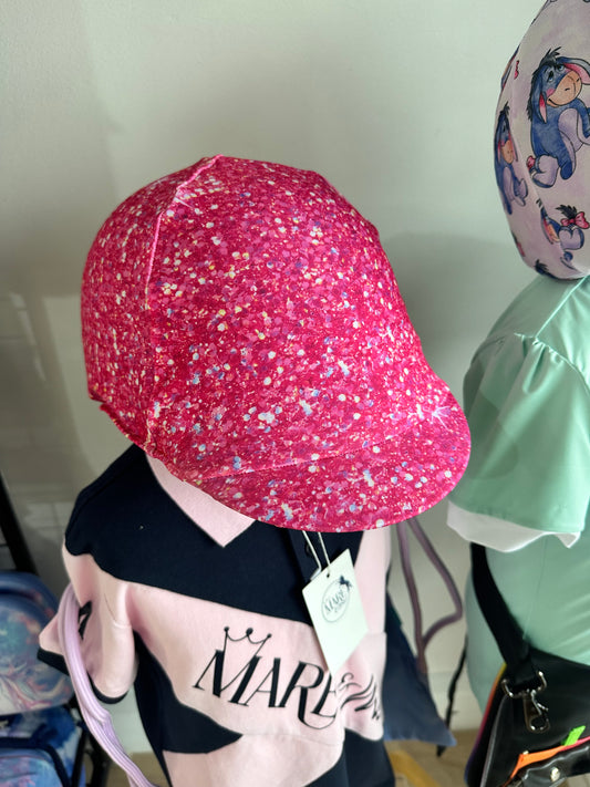Sparkle Party Pink Kids Helmet Cover - Hot Pink