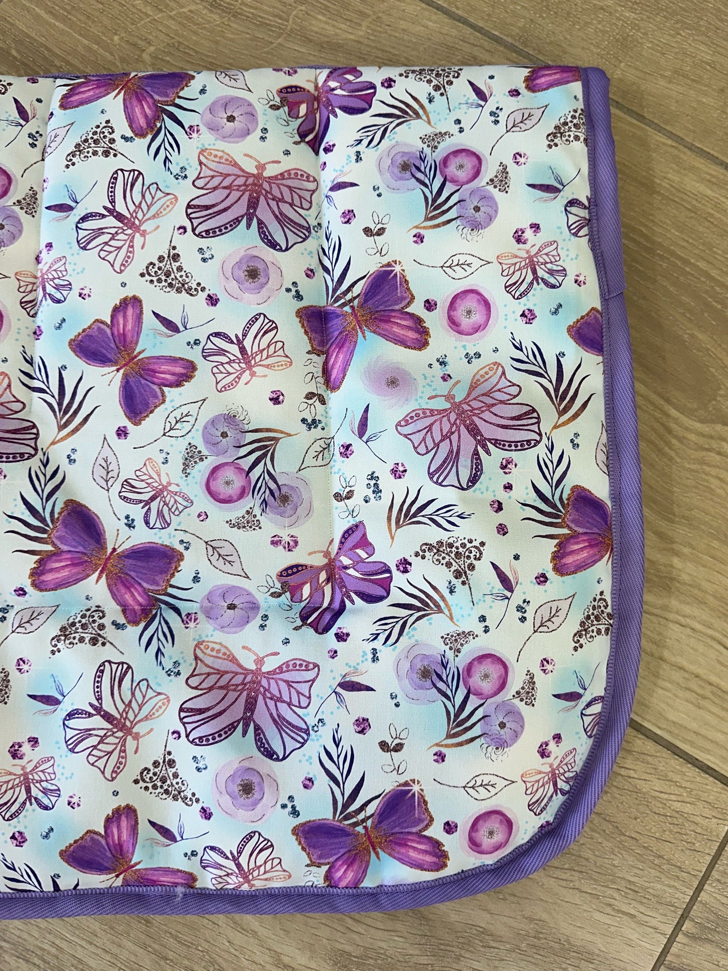 Purple Butterflies Kids Saddle Pad