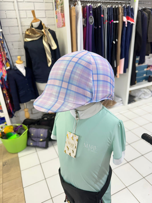 Pastel Tartan Kids Helmet Cover