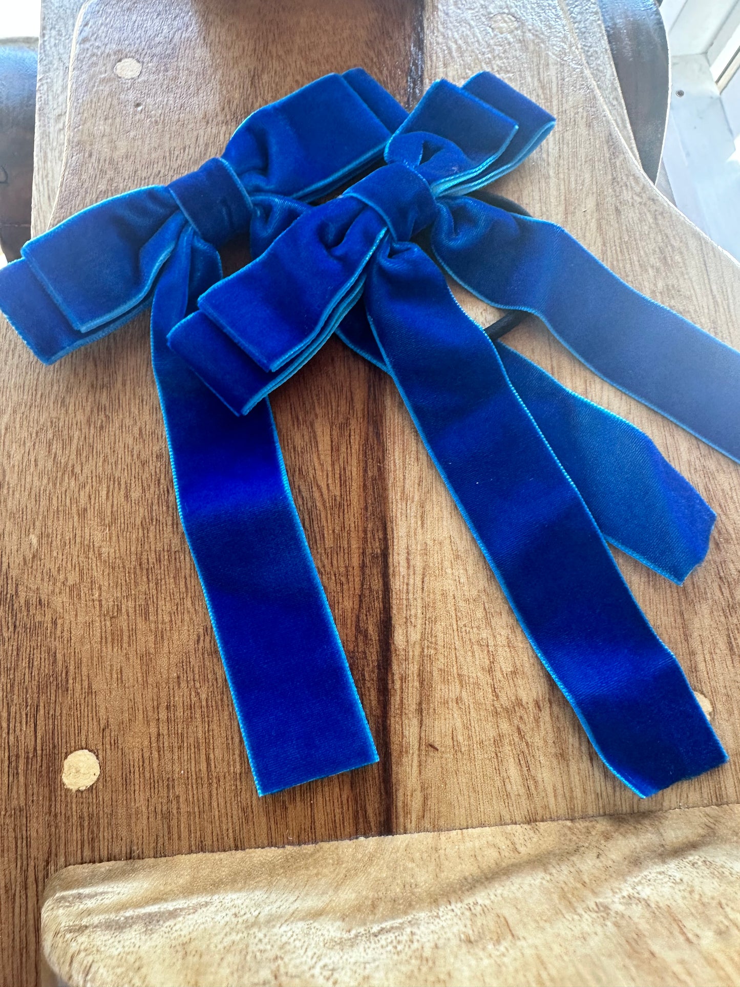 First Ridden Velvet Hair Bow Pairs