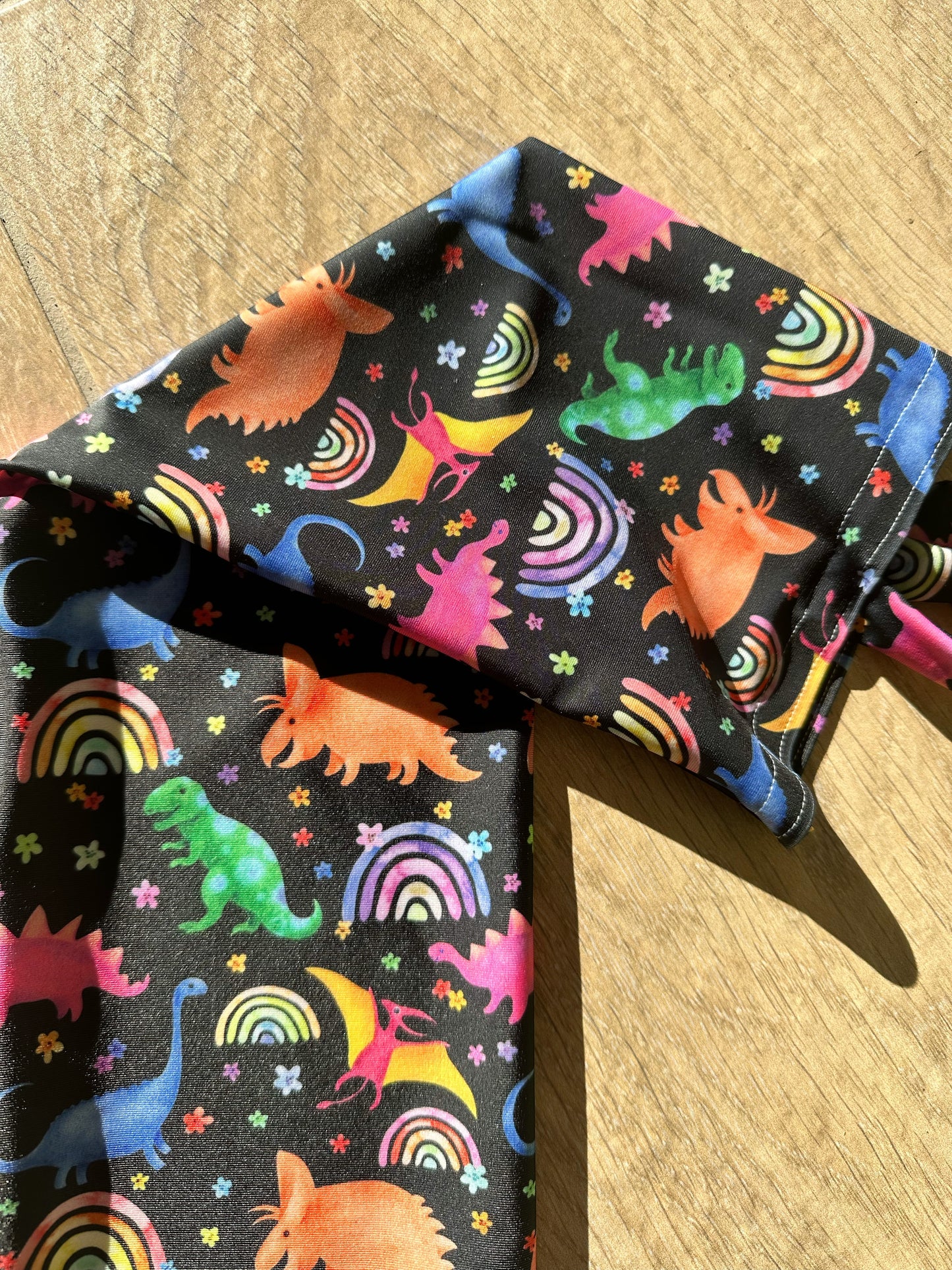 Neon Dinosaurs Tie-in Tail Bag