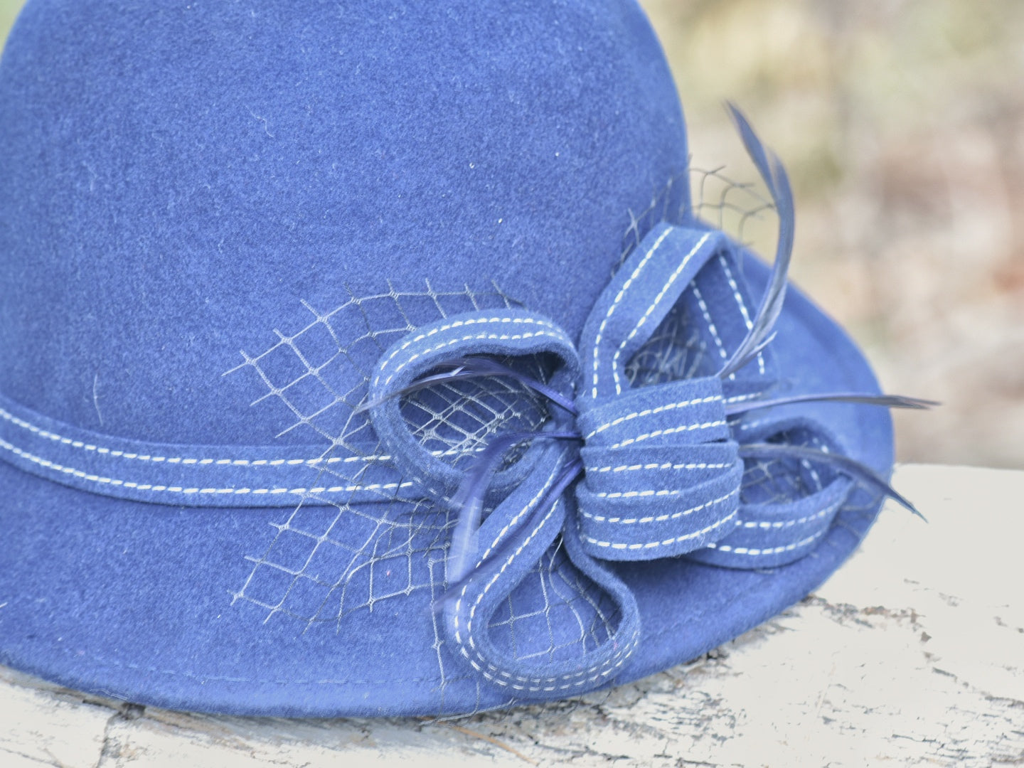 Navy Felted In hand Horse Showing Hat