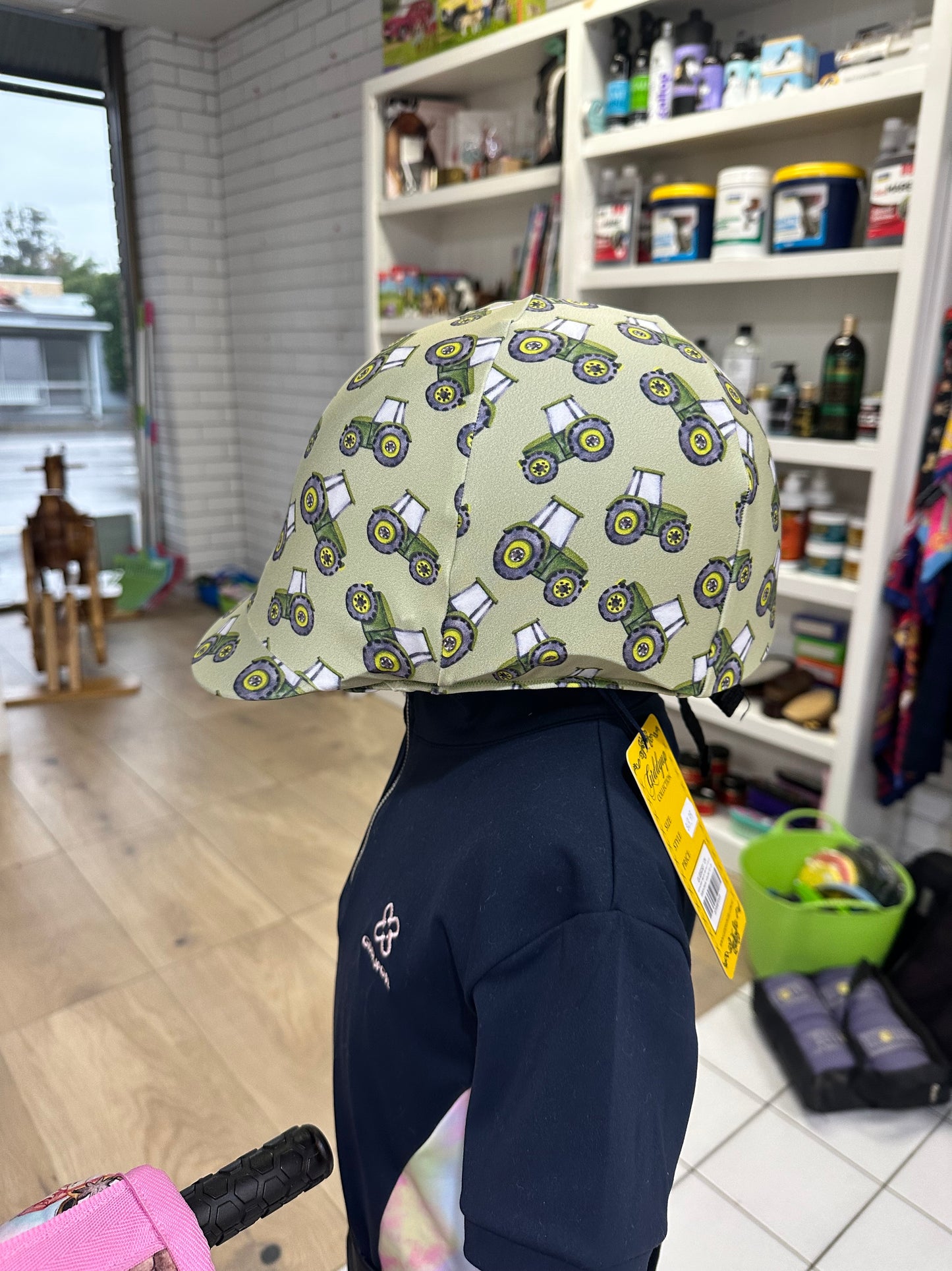 Watercolour Tractors Kids Helmet Cover