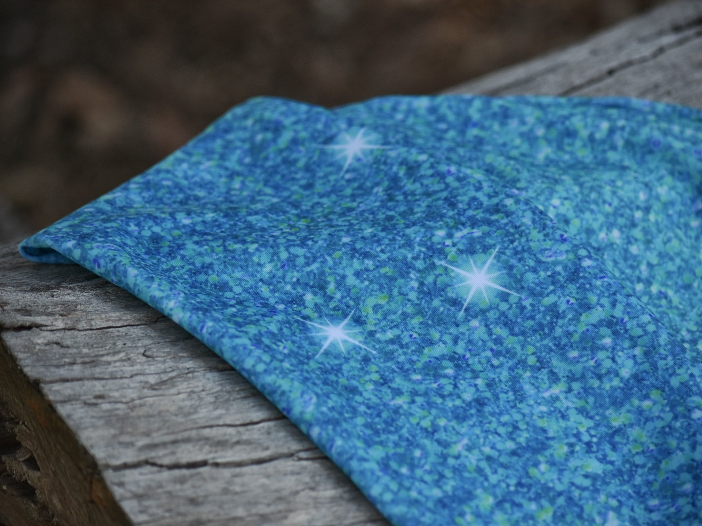 Baby Blue Sparkle Tie-in Tail Bag