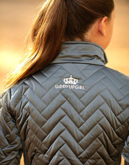 Giddyupgirl Gina Silver Puffer Jacket