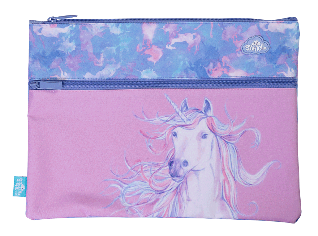 Unicorn Magic A4 Twin Zip Pencil Case