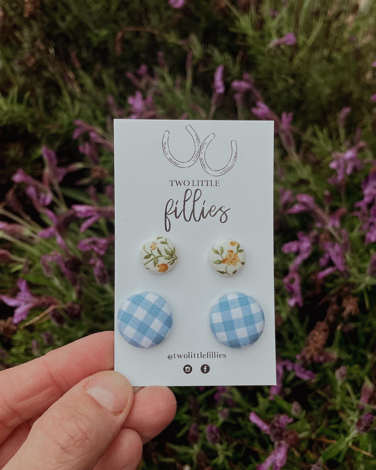 Two Little Fillies Fabric Stud Earring Combo's
