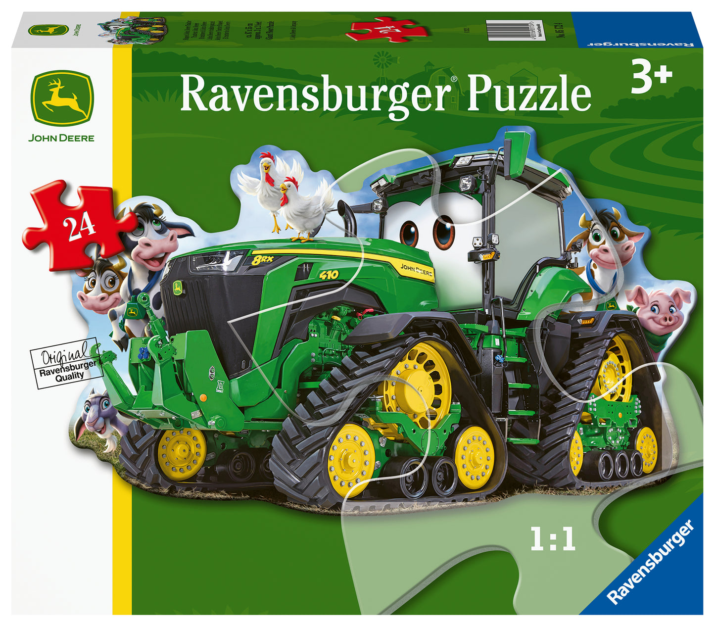 John Deere 24PC Tractor Shaped Jigsaw Puzzle