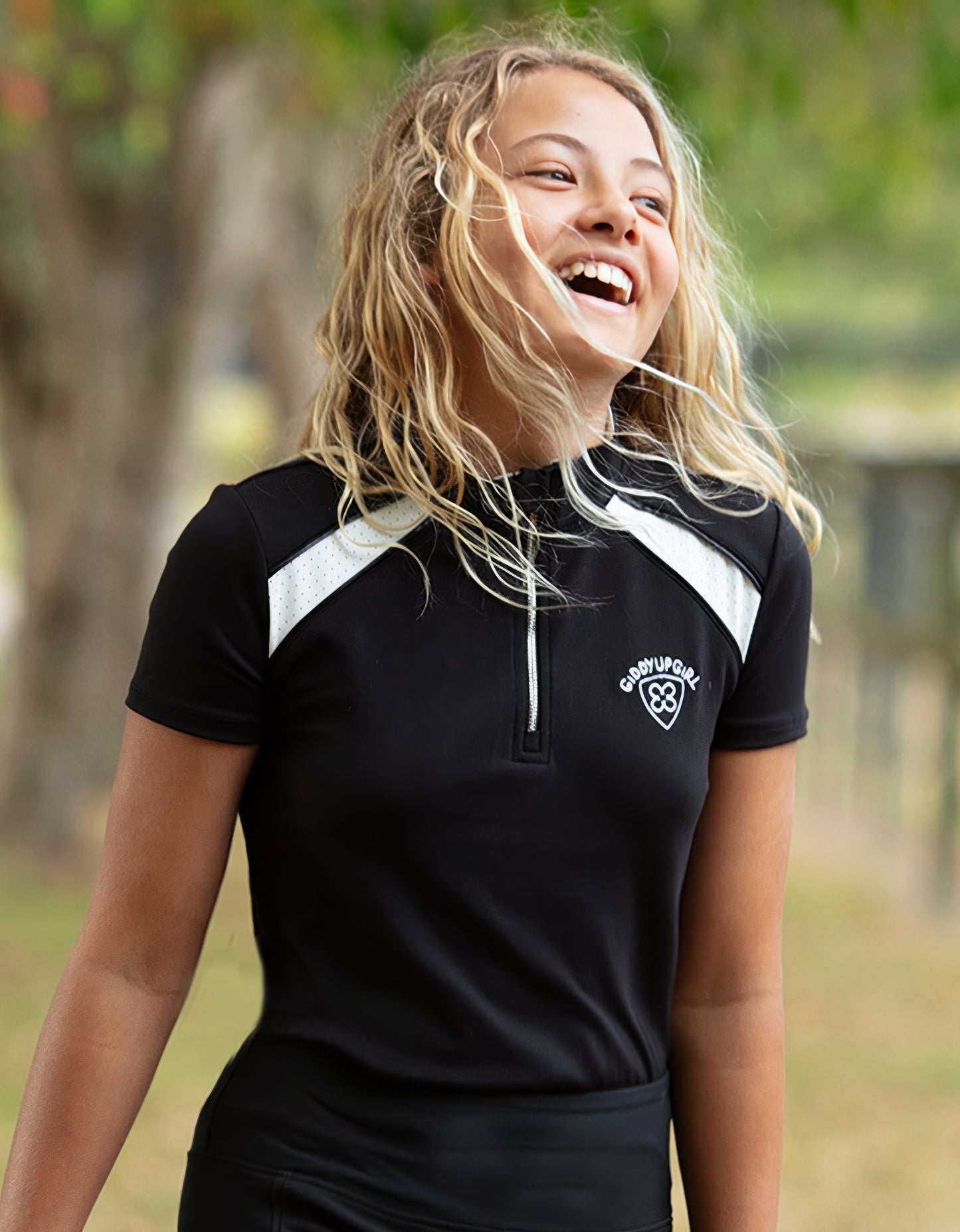 Giddyupgirl Mika Girls Black Riding Top