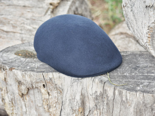 Navy Blue Woollen Paper Boy Cap