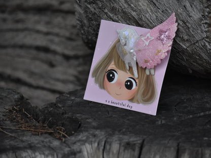Large Unicorn Hair Clips