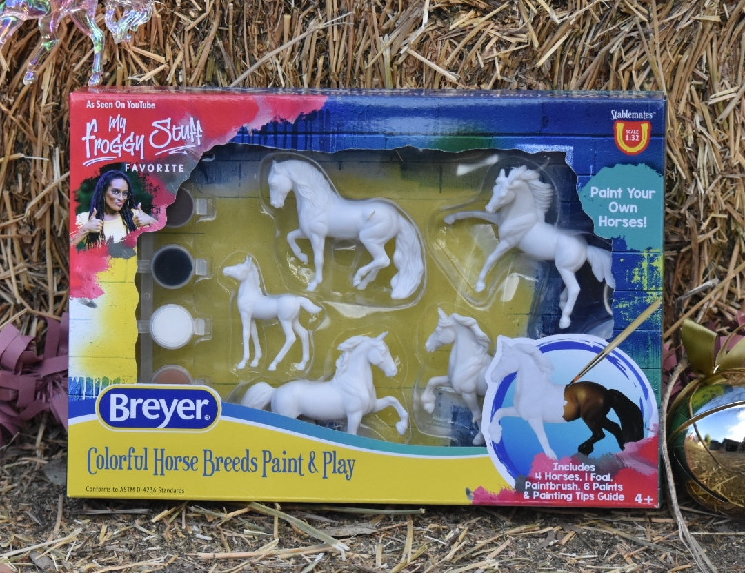 Breyer Colourful Horse Breeds Paint & Play Kids Activity Set