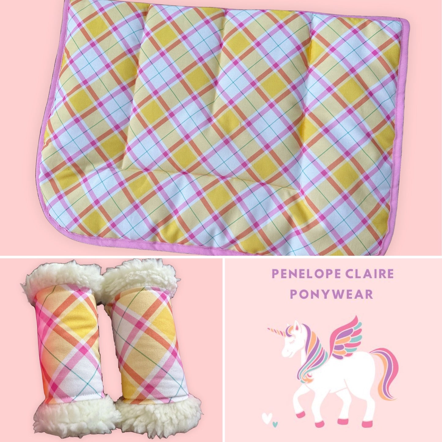 Pink Lemonade Gingham Paddock Boots