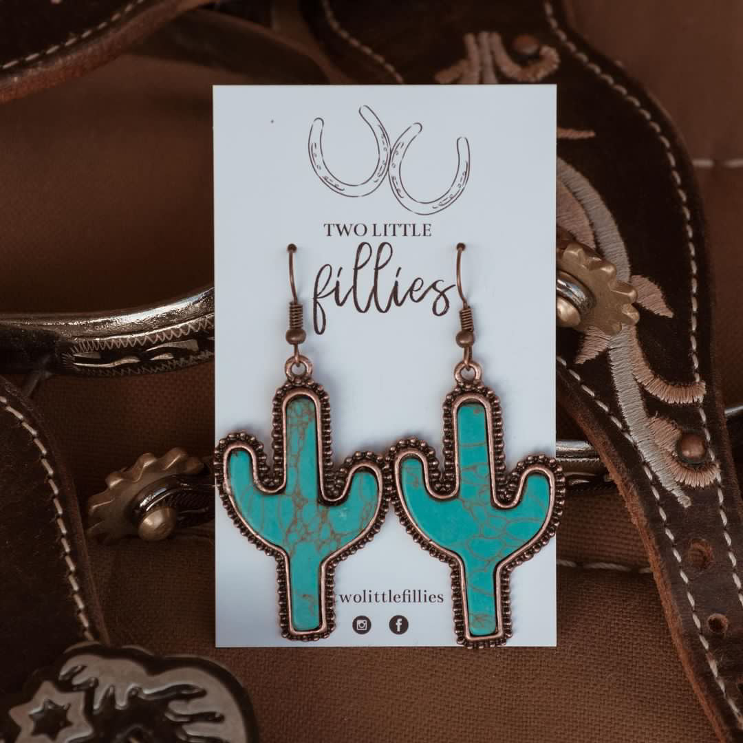 Gorgeous Handcrafted Vintage Cactus Earrings
