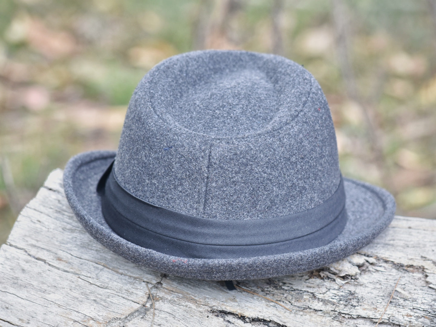 Grey Wool Trilby Hat