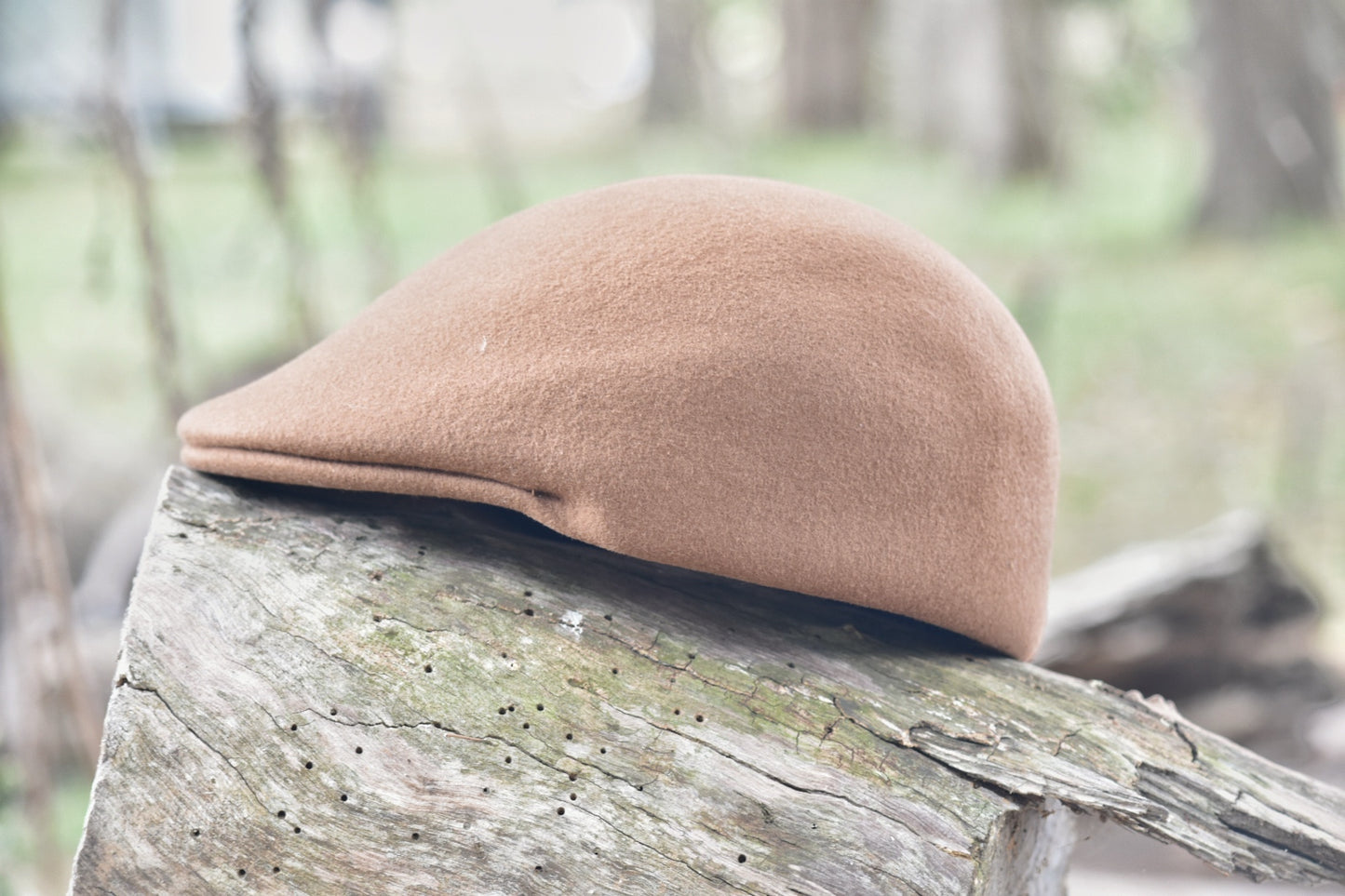 Men’s Caramel Woollen Flat Cap