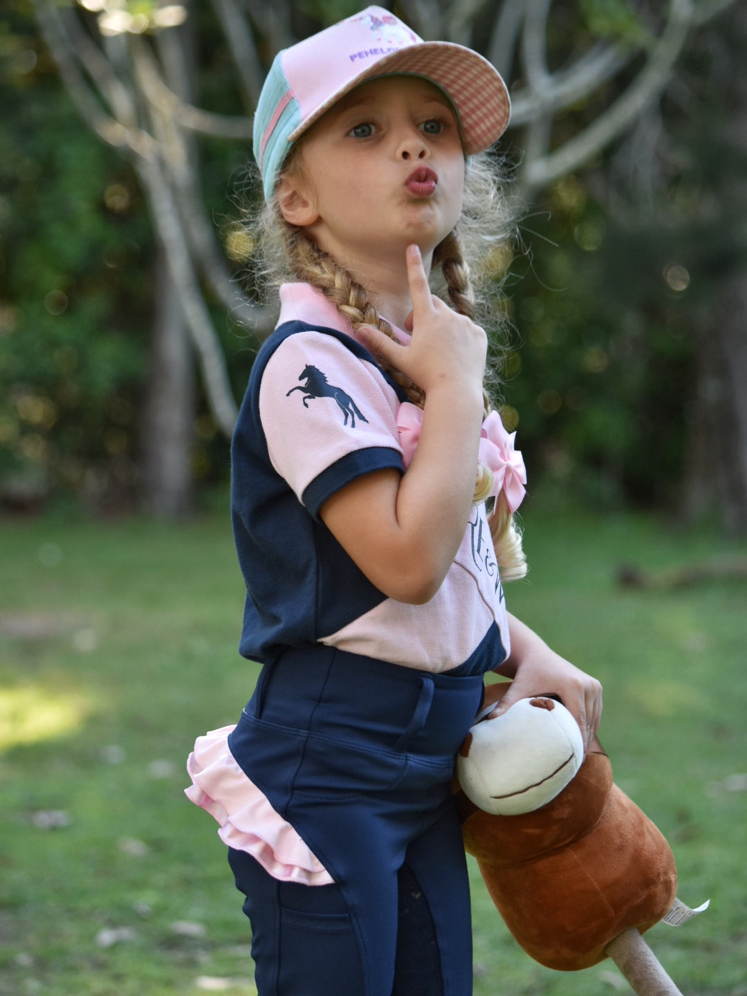 Mare & Me Kids Pink Sash Riding Polo