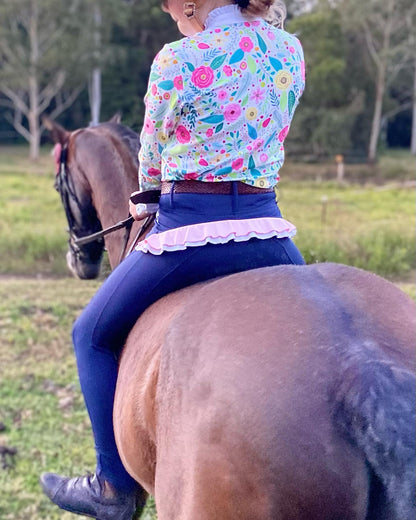 Mare and Me Girls Lottie Floral Riding Shirt