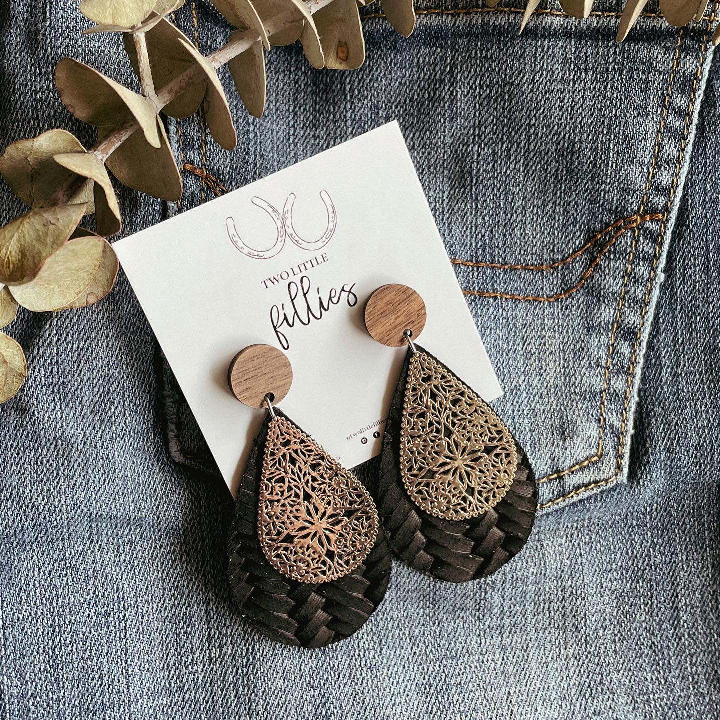 Handcrafted Genuine Leather Earrings
