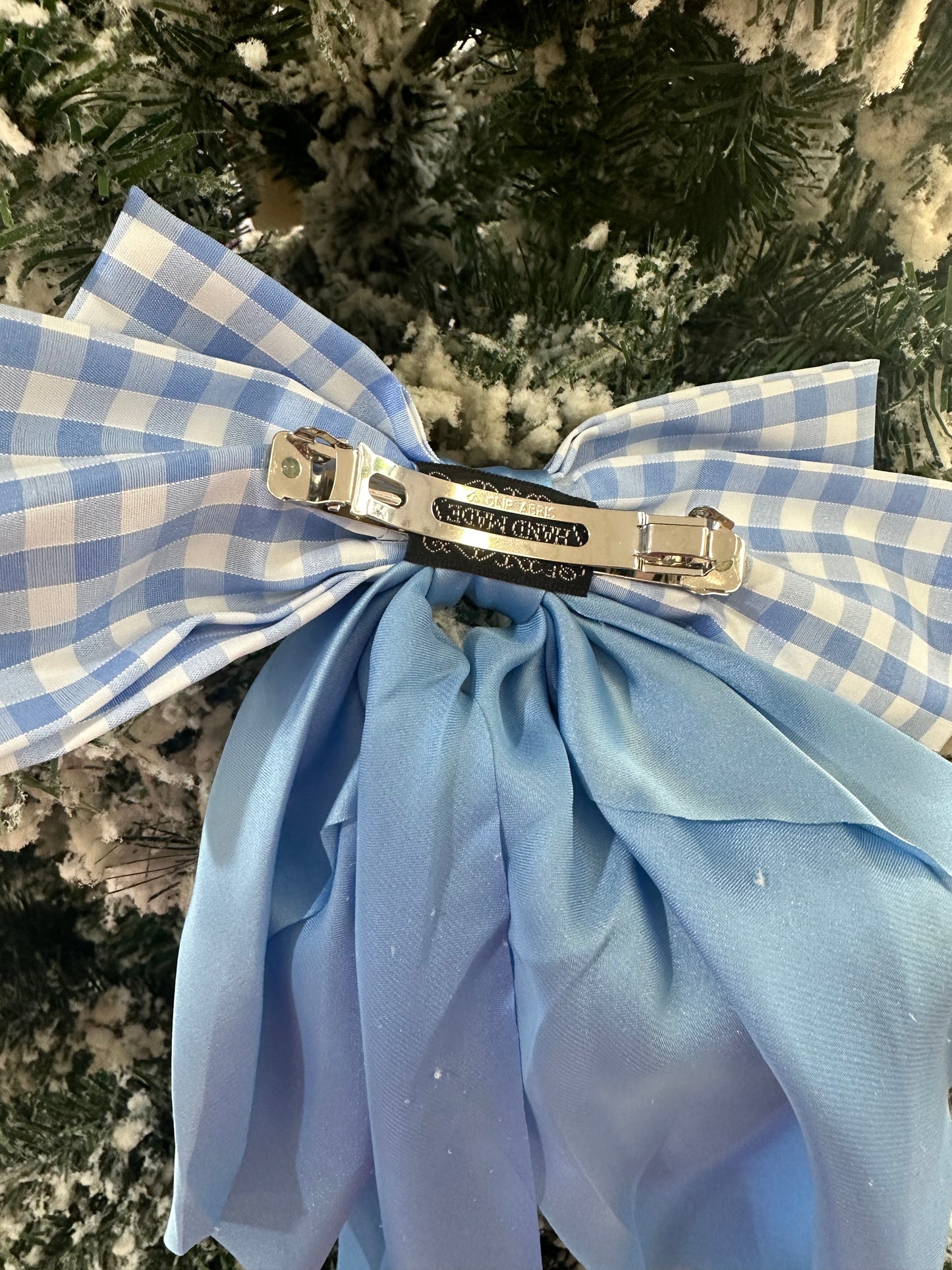 Gingham and Satin XL Hair Bow