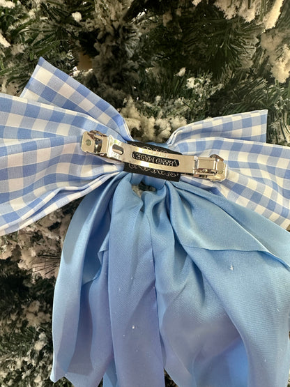 Gingham and Satin XL Hair Bow