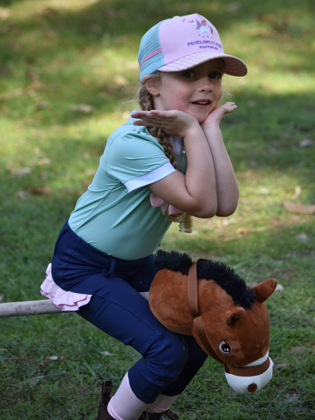 Mare & Me Charlie Mint Green Girls Riding Shirt