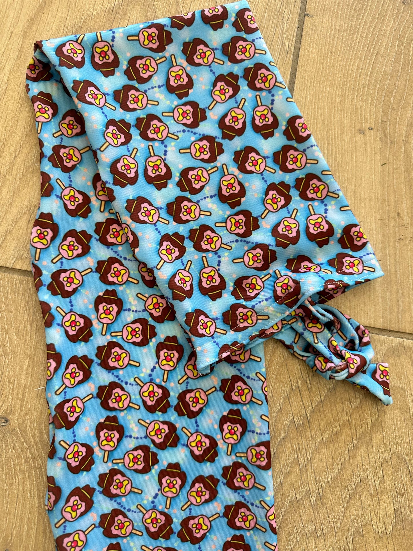 Light Blue Ice Creams Tie-in Tail Bag